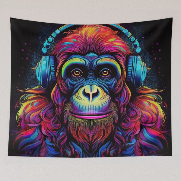 Item preview, Graffiti orangutan in Headphones designed and sold by Boxing Kangaroo Retail Company.