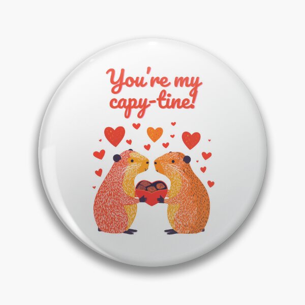 Item preview, Romantic Capybara Design – You’re My Capy-tine! designed and sold by VisualArtsOasis.