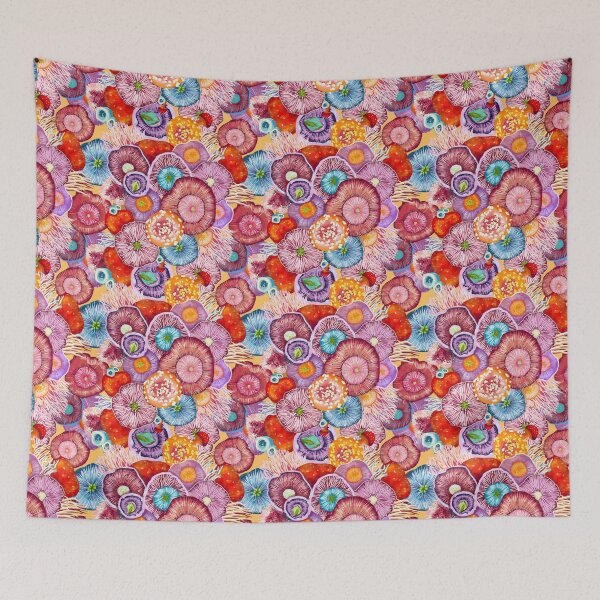 Item preview, Colorful Mushroom Illustration: Vibrant and Detailed Artwork for Nature Lovers designed and sold by Pandositive.
