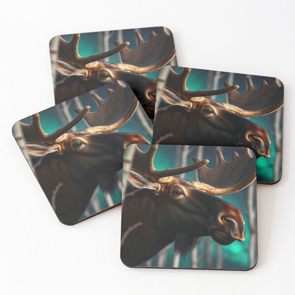 Item preview, Aspen Trees, Moose and Aurora  designed and sold by Skye Ryan-Evans.