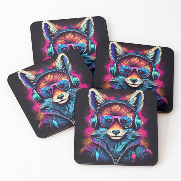 Item preview, Graffiti Fox in Headphones designed and sold by Boxing Kangaroo Retail Company.