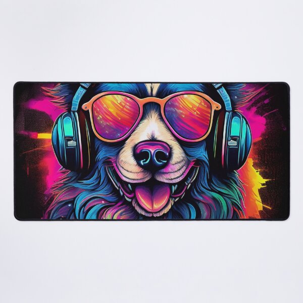 Item preview, Graffiti Border Collie in Headphones and Shades designed and sold by Boxing Kangaroo Retail Company.