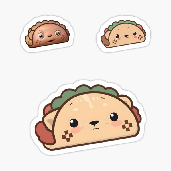Item preview, Tacos 3 Sticker #1# designed and sold by FantasyWelt.