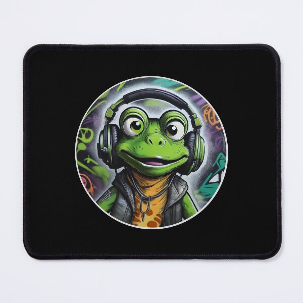 Item preview, Graffiti Frog in Headphones designed and sold by Boxing Kangaroo Retail Company.