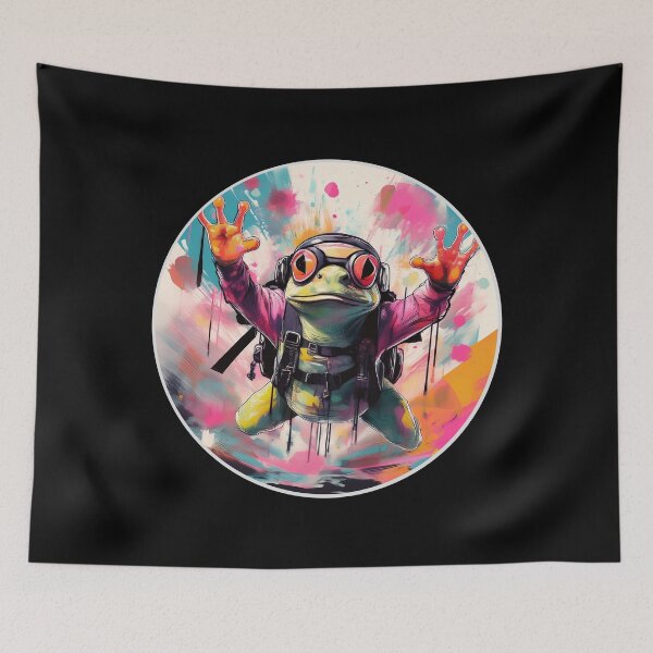 Item preview, Graffiti Sky diving Frog designed and sold by Boxing Kangaroo Retail Company.