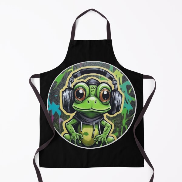 Item preview, Graffiti Frog in Headphones designed and sold by Boxing Kangaroo Retail Company.