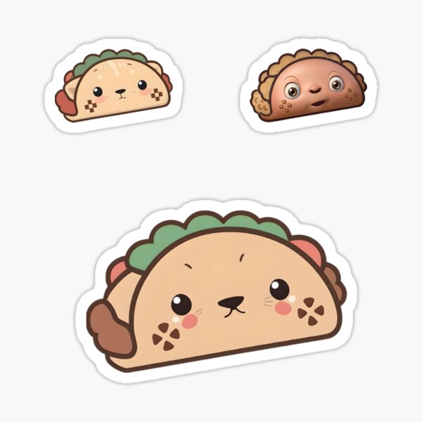 Item preview, Tacos 3 Sticker #3# designed and sold by FantasyWelt.
