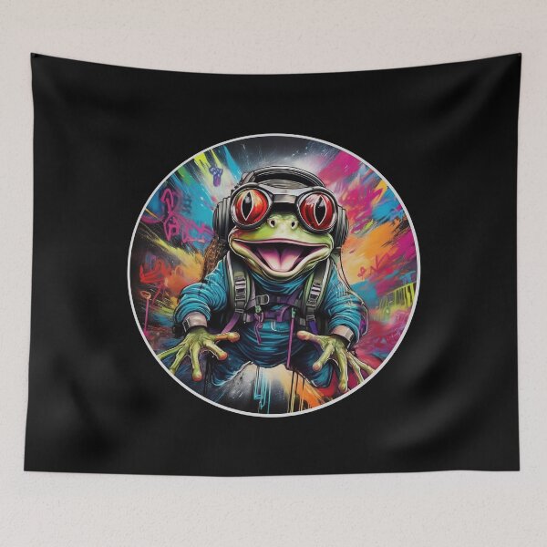 Item preview, Graffiti Sky diving Frog designed and sold by Boxing Kangaroo Retail Company.