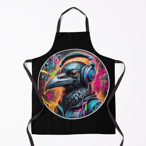 Item preview, Graffiti Raven in Headphones designed and sold by Boxing Kangaroo Retail Company.