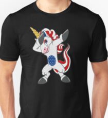 Patriotisches abtuckendes Einhorn am 4. Juli Hemd und Geschenke; Unabhängigkeitstag Geschenke Slim Fit T-Shirt