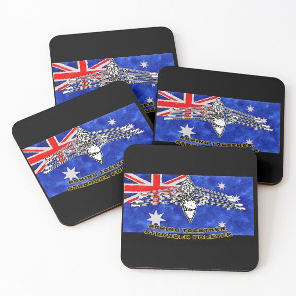 Item preview, Rowing Together, Stronger Forever - Australian Team Spirit Artwork designed and sold by Michael van der Hoorn.