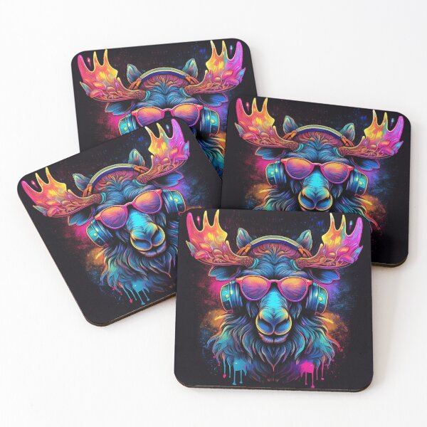 Item preview, Graffiti moose in Headphones and Shades designed and sold by Boxing Kangaroo Retail Company.