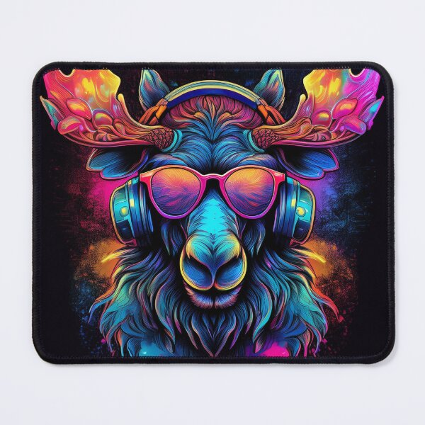 Item preview, Graffiti moose in Headphones and Shades designed and sold by Boxing Kangaroo Retail Company.