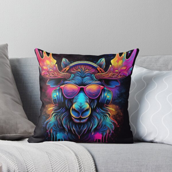 Item preview, Graffiti moose in Headphones and Shades designed and sold by Boxing Kangaroo Retail Company.