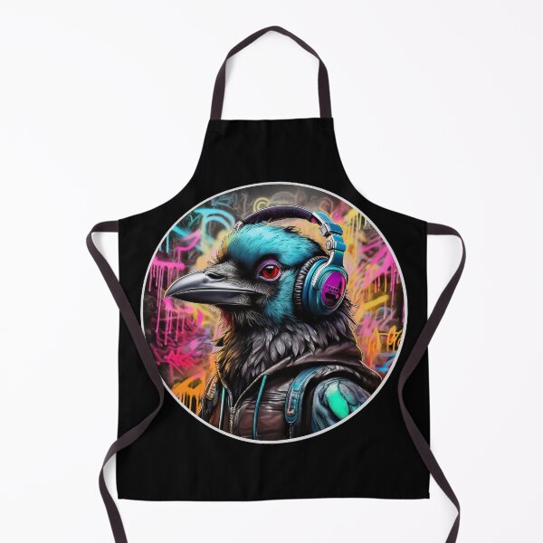 Item preview, Graffiti Raven in Headphones designed and sold by Boxing Kangaroo Retail Company.