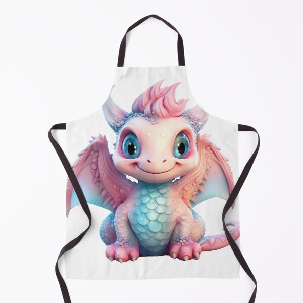 Item preview, Realistic Artwork of an Adorable Pink Cotton Candy Baby Dragon designed and sold by CuteopiaGallery.