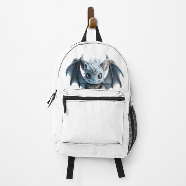 Item preview, Realistic Artwork of a Cute Blue Baby Dragon with Fluffy Hair designed and sold by CuteopiaGallery.