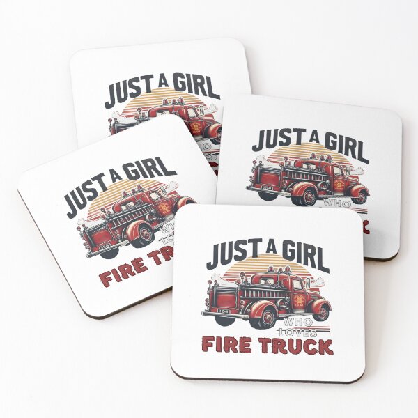Item preview, Just a Girl who loves Wee Woo Squad, Firefighter, Fire Truck, Fireman, big Truck designed and sold by Printek.