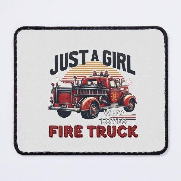 Item preview, Just a Girl who loves Wee Woo Squad, Firefighter, Fire Truck, Fireman, big Truck designed and sold by Printek.