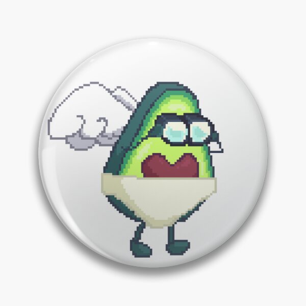 Item preview, pixel art of cupid avocado with binoculars observing designed and sold by ZerpaGiovanna.