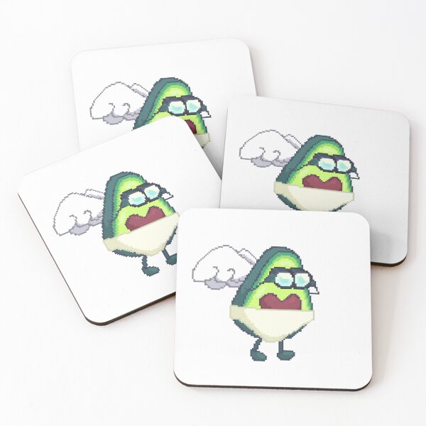 Item preview, pixel art of cupid avocado with binoculars observing designed and sold by ZerpaGiovanna.