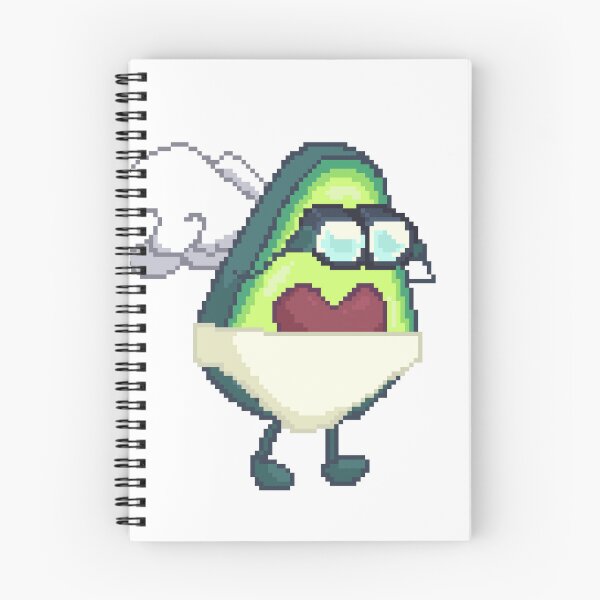 Item preview, pixel art of cupid avocado with binoculars observing designed and sold by ZerpaGiovanna.