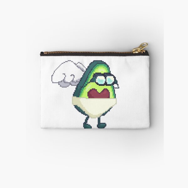 Item preview, pixel art of cupid avocado with binoculars observing designed and sold by ZerpaGiovanna.