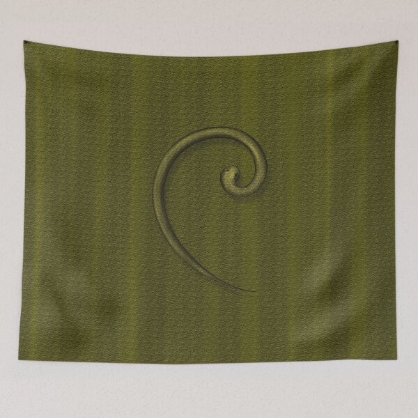 Item preview, A olive-colored snake in the shape of a golden spiral designed and sold by Cherevan.