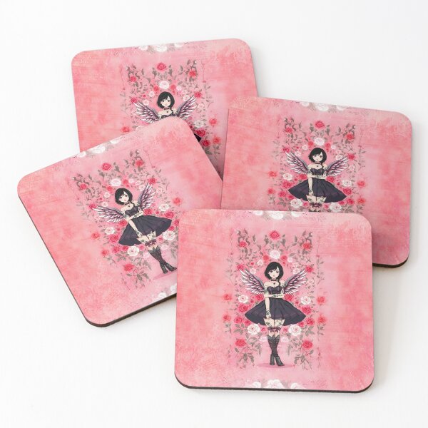 Item preview, PINK & WHITE ROSES PETAL COWBOY ANGEL ANIME GIRL designed and sold by Arts4U.