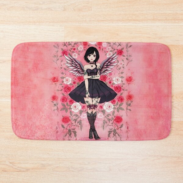 Item preview, PINK & WHITE ROSES PETAL COWBOY ANGEL ANIME GIRL designed and sold by Arts4U.