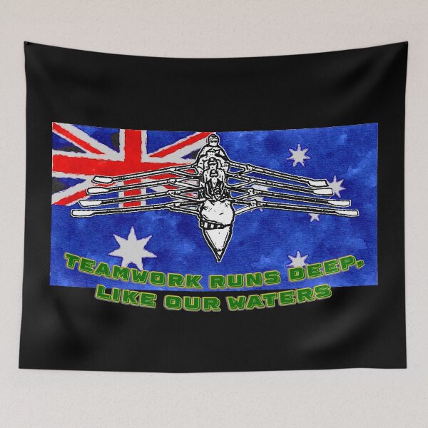 Item preview, Teamwork Runs Deep, Like Our Waters - Australian Rowing Art designed and sold by Michael van der Hoorn.