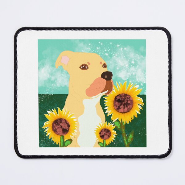Item preview, Lugnut the pitbull sunflowers designed and sold by starlabrady.