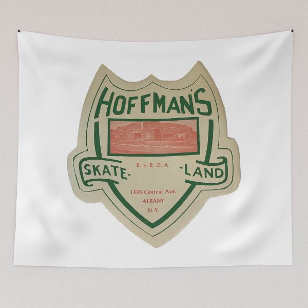 Item preview, Hoffmans Skateland Albany New York Roller Skating Rink Sticker Decal Label Design 3 designed and sold by tislord.