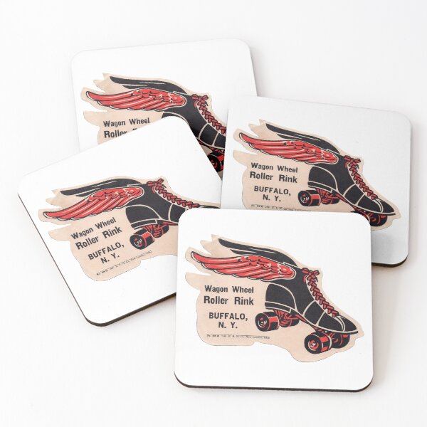 Item preview, Wagon Wheel Roller Rink Buffalo New York Roller Skating Rink Sticker Decal Label designed and sold by tislord.