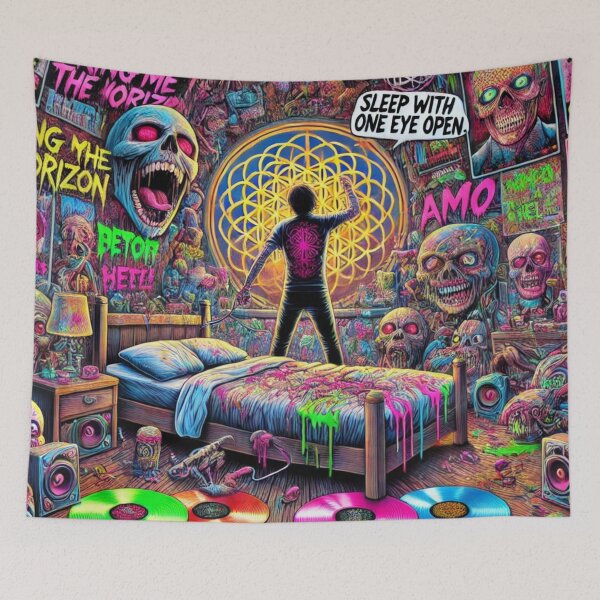 Item preview, Bring Me the Horizon Neon Chaos: Oli Sykes Fan Tribute designed and sold by Vikingaquarist.