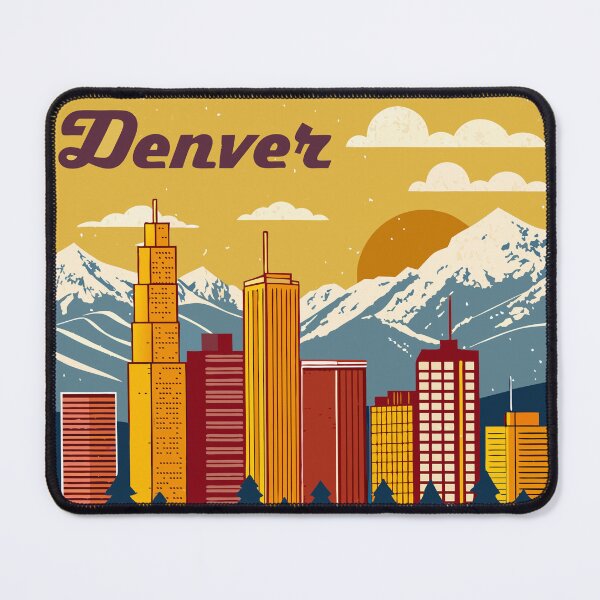 Item preview, Denver Colorado Skyline - Iconic Cityscape Travel Art designed and sold by andres felipe Guevara Rincon.
