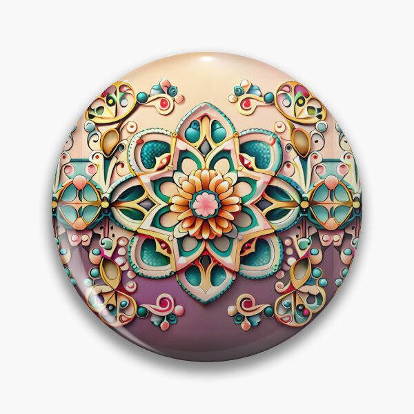Item preview, Filigree Art Elegant & Royal Green Star Flower Mandala designed and sold by Zeporas Castle.