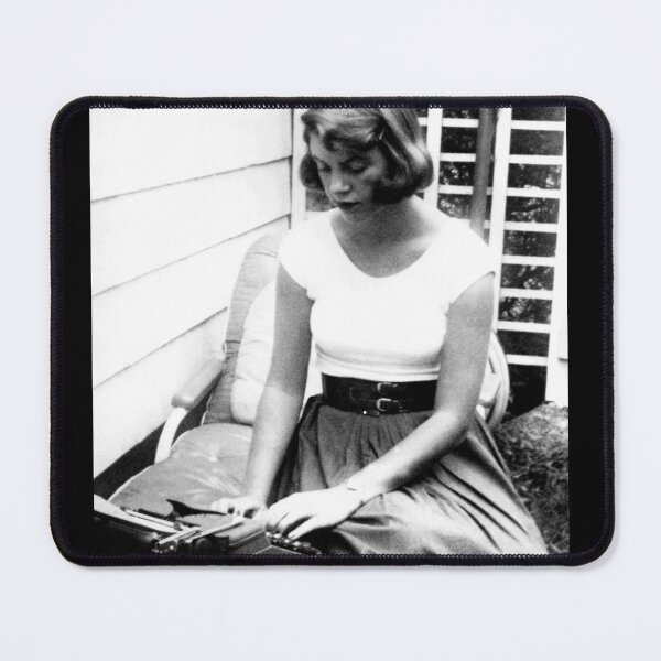 Item preview, Sylvia Plath typing portrait designed and sold by Oqueartecura.