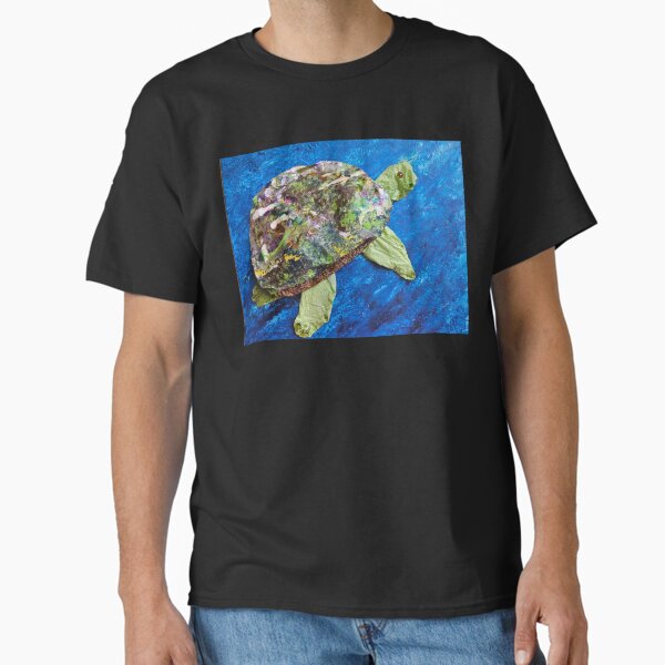 Gordon the Endangered Sea Turtle (Mixed-Media) Classic T-Shirt