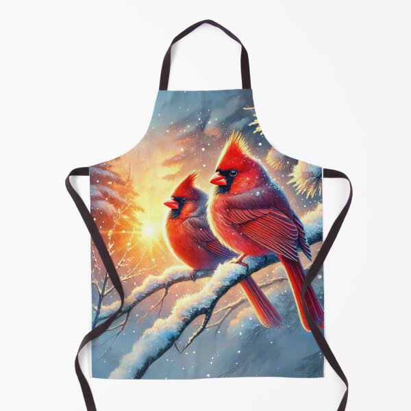 Item preview, Red Cardinals in Winter Sunset – Nature-Inspired Design for Art, Decor, and Gifts designed and sold by MarketMavenGift.