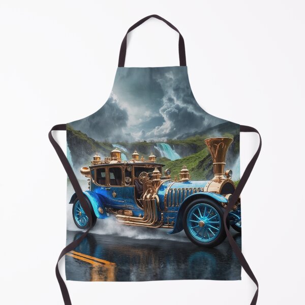 Item preview, Steampunk Vintage Car and Waterfalls designed and sold by Skye Ryan-Evans.
