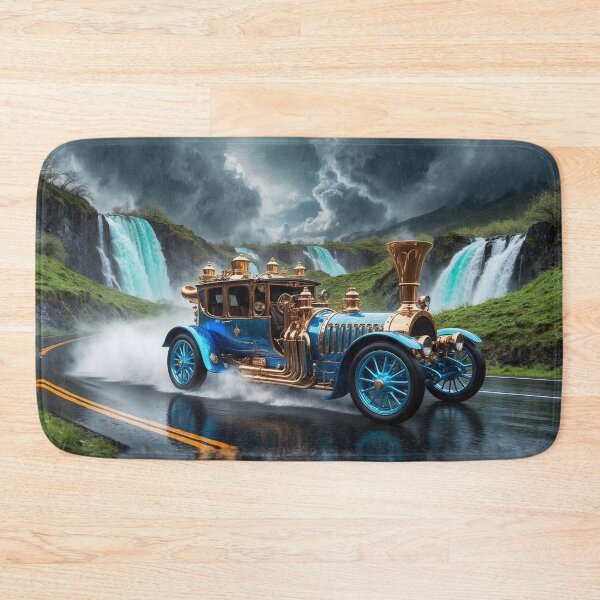 Item preview, Steampunk Vintage Car and Waterfalls designed and sold by Skye Ryan-Evans.