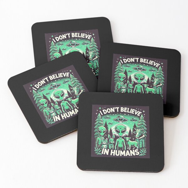 Item preview, I Don’t Believe In Humans: Aliens Conspiracy designed and sold by TrippyBunnyShop.