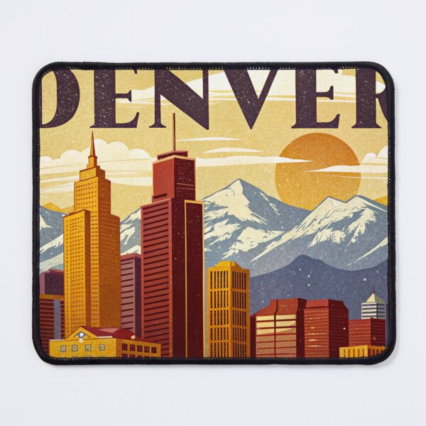 Item preview, Denver Colorado Skyline - Iconic Cityscape Travel Art designed and sold by andres felipe Guevara Rincon.
