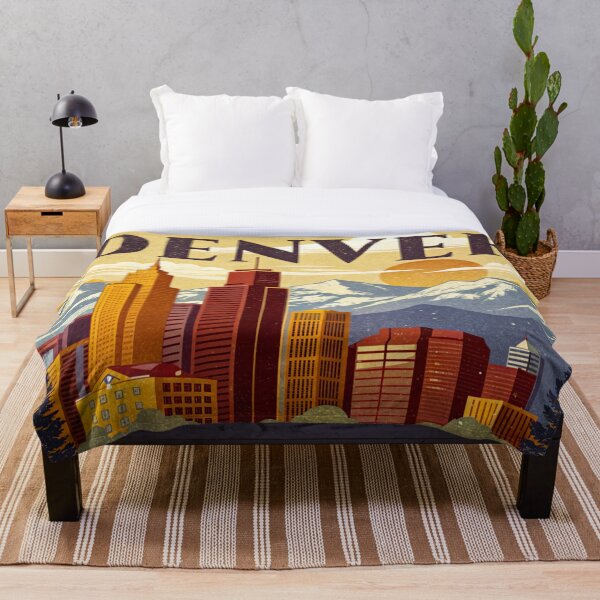 Item preview, Denver Colorado Skyline - Iconic Cityscape Travel Art designed and sold by andres felipe  Guevara Rincon.