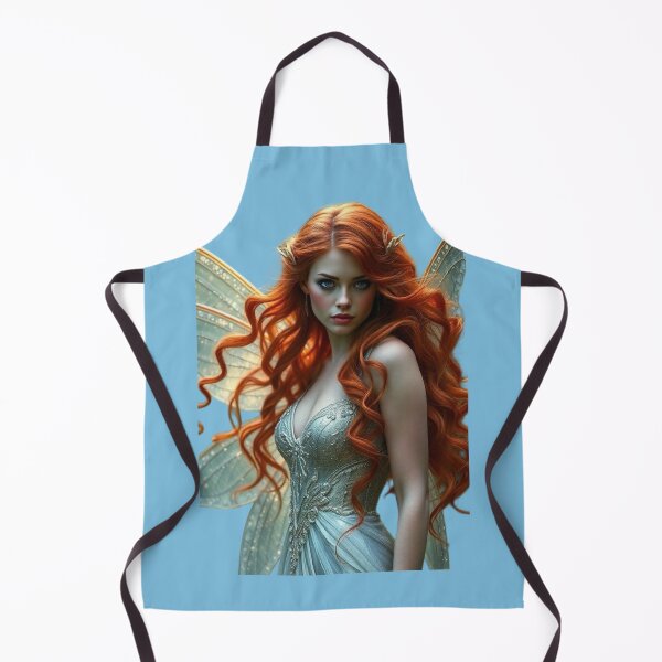 Item preview, A fairy with red hair in an ice-blue dress designed and sold by Farbenmieze.
