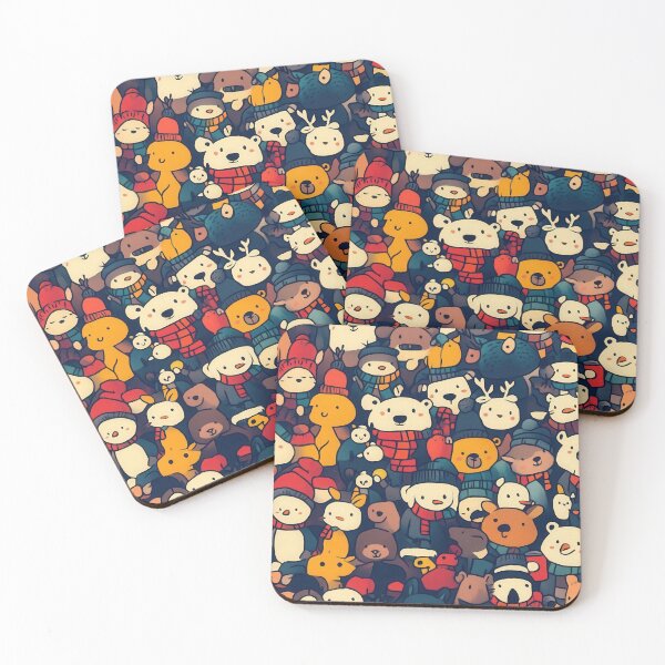 Item preview, Cozy Winter Animals in Festive Holiday Attire designed and sold by Piotrek0001.