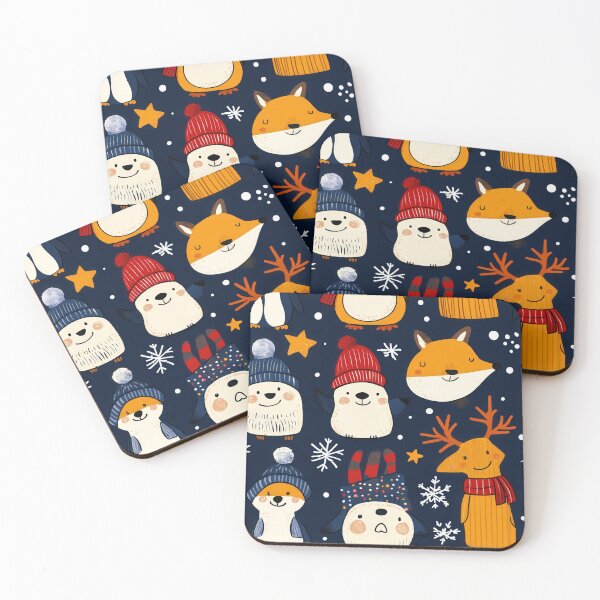 Item preview, Cute Christmas Animals Dressed for Winter designed and sold by Piotrek0001.