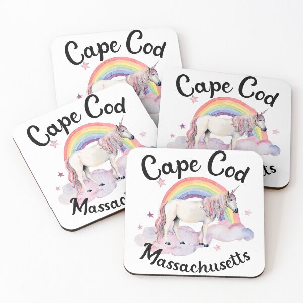 Item preview, Cape Cod Massachusetts with Unicorn Under Rainbow designed and sold by WigOutlet.