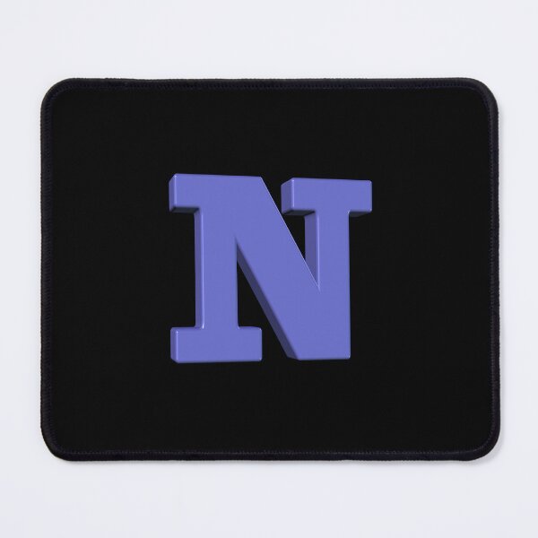 Item preview, The Letter N Dimensional Lavender on Black designed and sold by Art in My Loft.